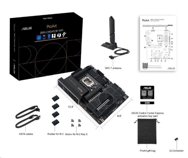 ASUS MB Sc LGA1851 PROART Z890-CREATOR WIFI,  Intel Z890,  4xDDR5,  1xDP,  1xHDMI,  3xThunderbolt,  WI-FI,  ATX 