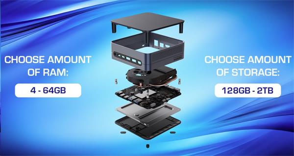 Prestigio Solutions Barebone  Mini PC, Alderlake i3-1215U 12Gen, GPU: Intel UHD,  bez RAM a ROM, ftpm Firmw, 