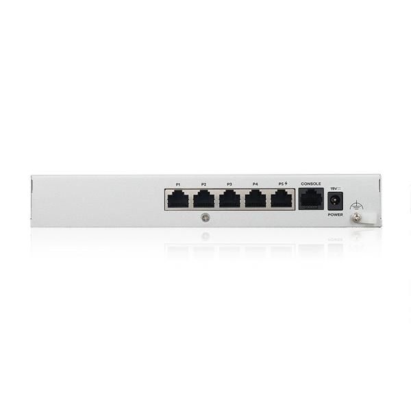 Zyxel USG FLEX 50 HP, 5 Gigabit user-definable ports, 1*1G PoE+, 1*USB with 1 YR Entry Defense Pack 