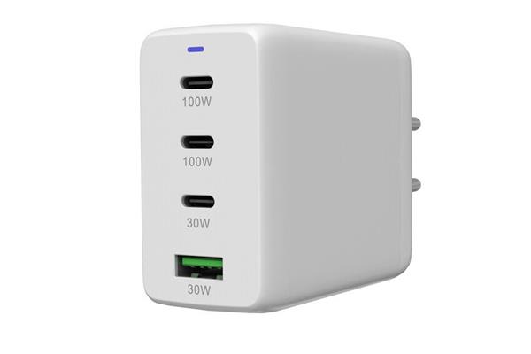 Canyon OnCharge 100ACC, vysokorýchlostná univerzálna nabíjačka do steny, 2xUSB-C 100W, 1xUSB-C 30W, 1xUSB-A 30W, biela 