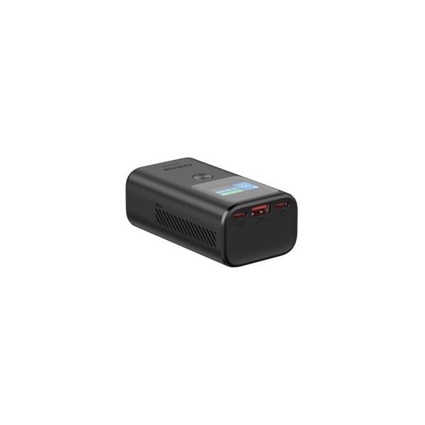 Canyon OnPower 130, Powerbank, 10.000 mAh, displej, in: USB-C, out: 2x USB-C /USB-A, 30W, hodiny/budík/teplomer 