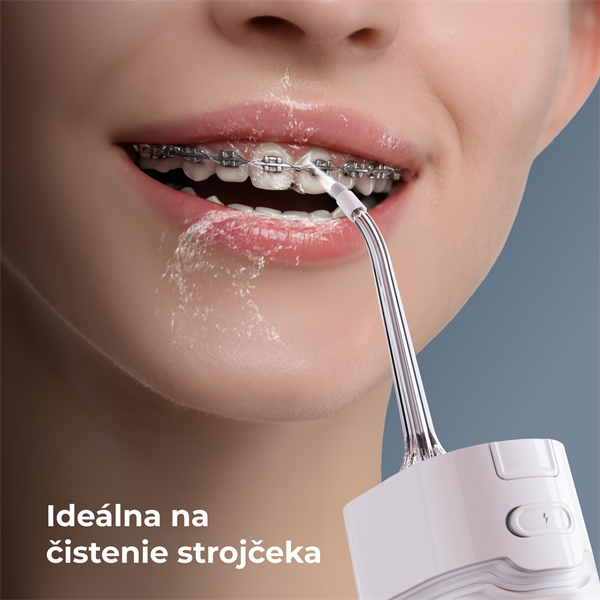 AENO Ústna sprcha: 5 V, 4 W, 2200 mAh, 240 ML s magnetickými nadstavcami a UV cistenim 