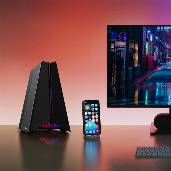 BE9300 Tri-Band Wi-Fi 7 Gaming Router SPEED:574 Mbps at 2.4 GHz + 2882 Mbps at 5 GHz + 5764 Mbps at 6 GHz SPEC: 4× Inter 