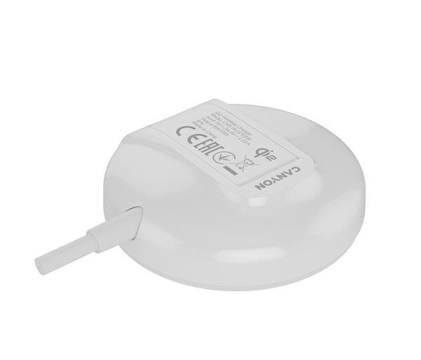 Canyon OnCharge 105, magnetická bezdrôtová nabíjačka, výkon 15W, 1,5m kábel, biela 