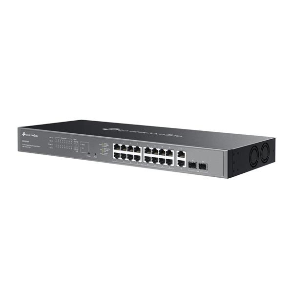 TP-LINK "Omada 20-Port Gigabit Easy Managed Switch with 16-Port PoE+PORT: 16× Gigabit PoE+ Ports, 2x Gigabit Non-PoE Po 