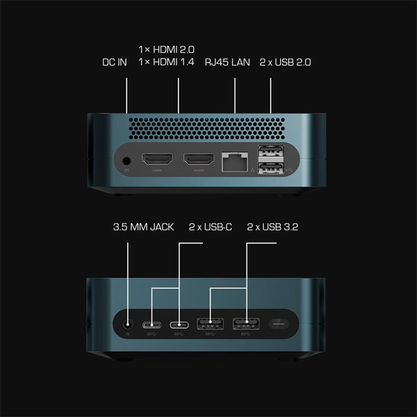 Prestigio Solutions Barebone  Mini PC, Alderlake i3-1215U 12Gen, GPU: Intel UHD,  bez RAM a ROM, ftpm Firmw, 