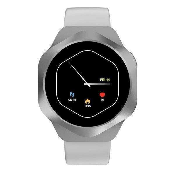 Canyon Hexagon 88, smart hodinky, BT, fareb. AMOLED displej 1,43", vodotes. IP67, multišport. režim, strieborné 