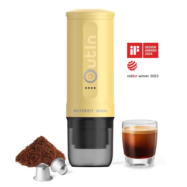 BUYDEEM OTEM-01-MY (OUTIN)  prenosný nano espresso kávovar, žltý 