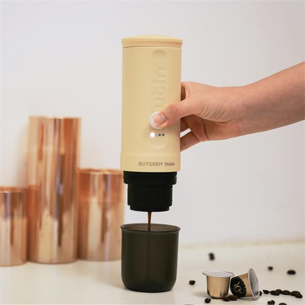 BUYDEEM OTEM-01-MY (OUTIN)  prenosný nano espresso kávovar, žltý 