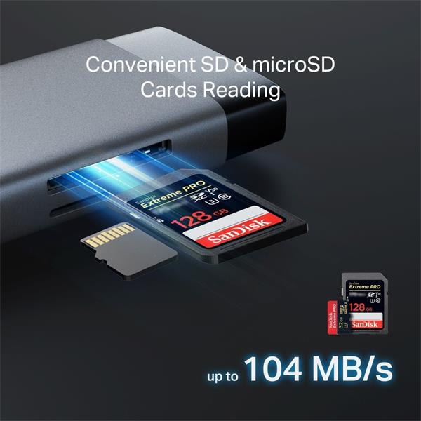 USB Type-C 9-Port Hub
SPEC: 1 × USB-C Connector,1 × HDMI 4K 60Hz Port,1 × USB-C PD 100W Port,1 × RJ45 1000Mbps Port,1 × 