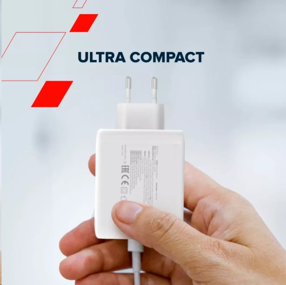 Canyon OnCharge 100ACC, vysokorýchlostná univerzálna nabíjačka do steny, 2xUSB-C 100W, 1xUSB-C 30W, 1xUSB-A 30W, biela 