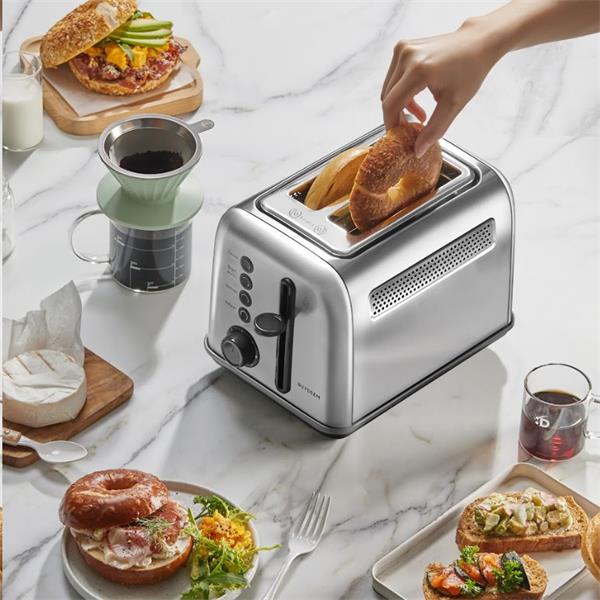 BUYDEEM 2-plátkový hriankovač, model DT620E, farba nerezová oceľ, EU 