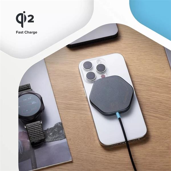 Canyon Hexagon 110, magnetická bezdrôtová nabíjačka, výkon 15W, čierna 