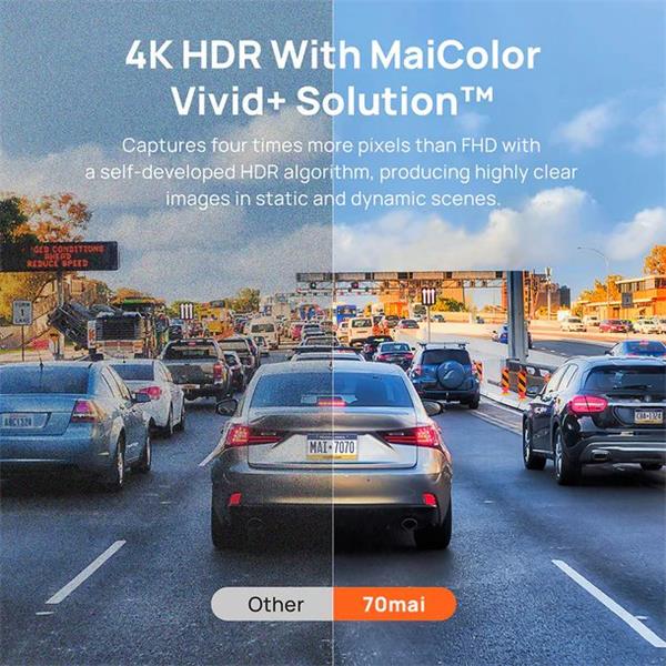 70mai 4K A810 Dash cam + backup camera RC12 