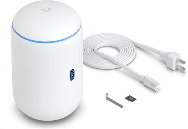 Ubiquiti Desktop 10G Cloud Gateway with integrated WiFi 7, PoE switch, microSD storage, and full UniFi application suppo 