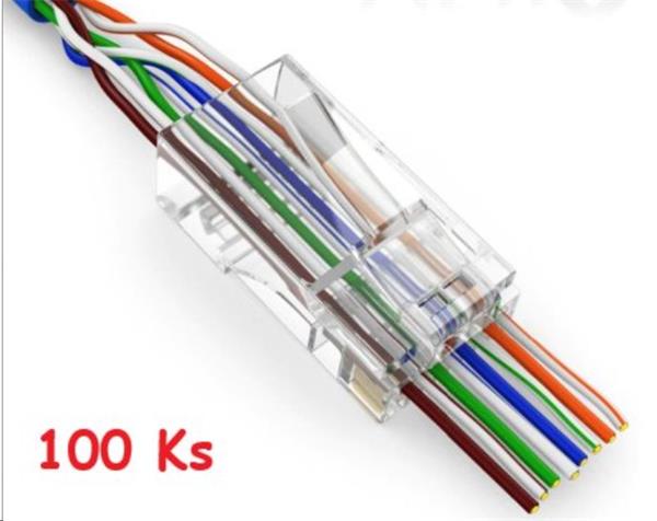UTP konektor CNS 8P8C Cat6, EZ Type, bal. 100 Ks 