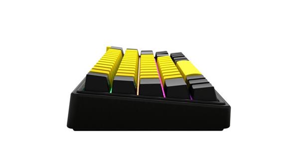 Lorgar KBP70MW, Profi bezdrôtová mechanická herná klávesnica, Wireless 2.4 GHz/ BT 5.0/káblová, US layout, žltá 