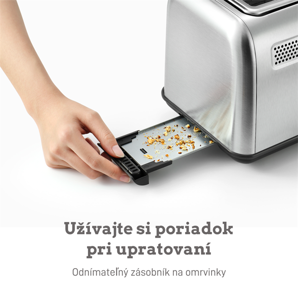 BUYDEEM 2-plátkový hriankovač, model DT620E, farba nerezová oceľ, EU 