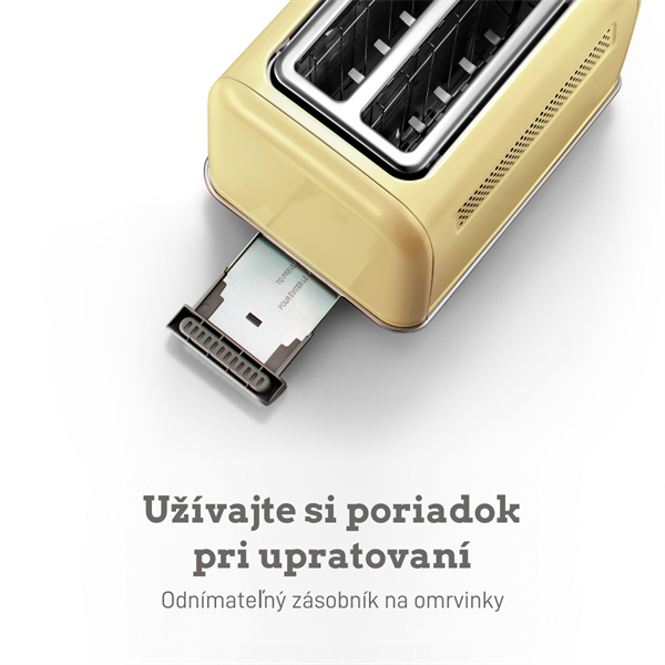 BUYDEEM Hriankovač na 2 plátky, model DT620E, farba jemná žltá, EU 