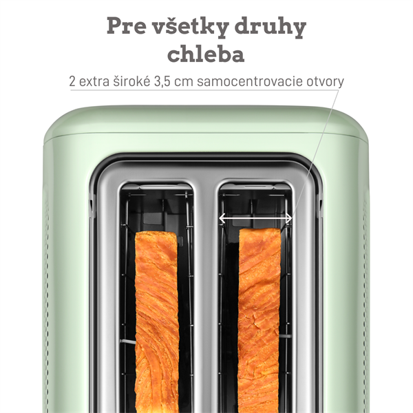 BUYDEEM Hriankovač na 2 plátky, model DT620E, farba zelená, EU 
