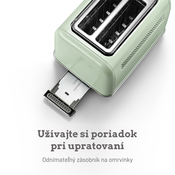 BUYDEEM Hriankovač na 2 plátky, model DT620E, farba zelená, EU 