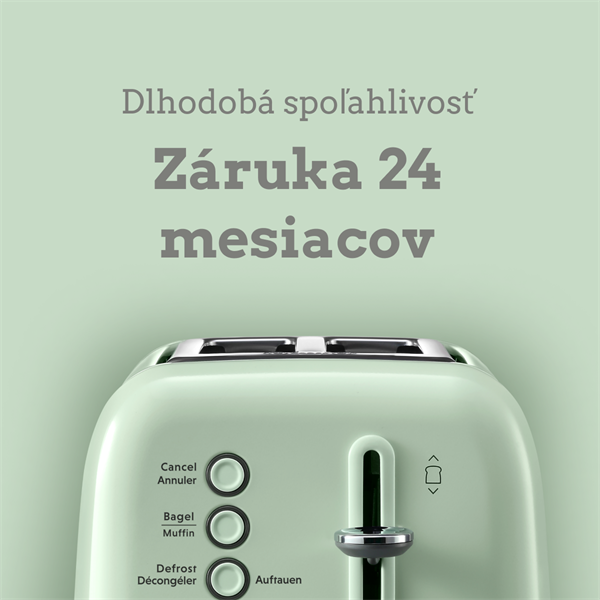 BUYDEEM Hriankovač na 2 plátky, model DT620E, farba zelená, EU 