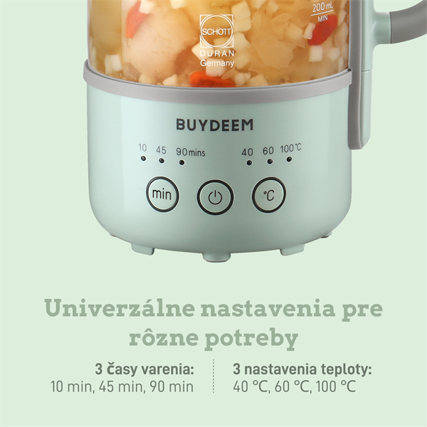BUYDEEM Multifunkčný nápojový prístroj, model K314, farba zelená, EU 