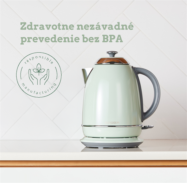 BUYDEEM Varná kanvica, model K640, farba  zelená, EU 