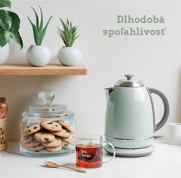 BUYDEEM Varná kanvica, model K640, farba  zelená, EU 