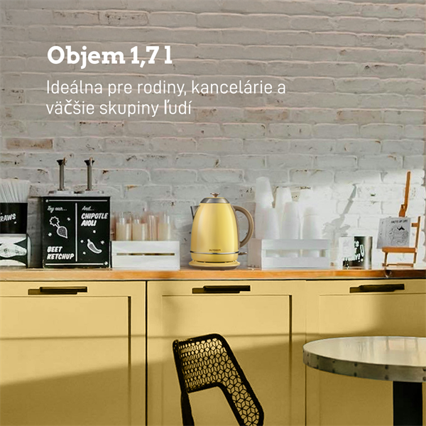 BUYDEEM Varná kanvica, model K640, farba jemná žltá, EU 