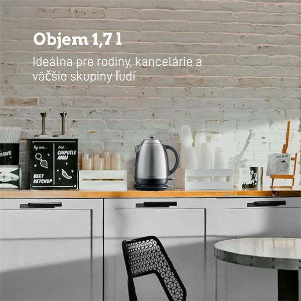 BUYDEEM Varná kanvica, model K640, farba nerezová oceľ, EU 
