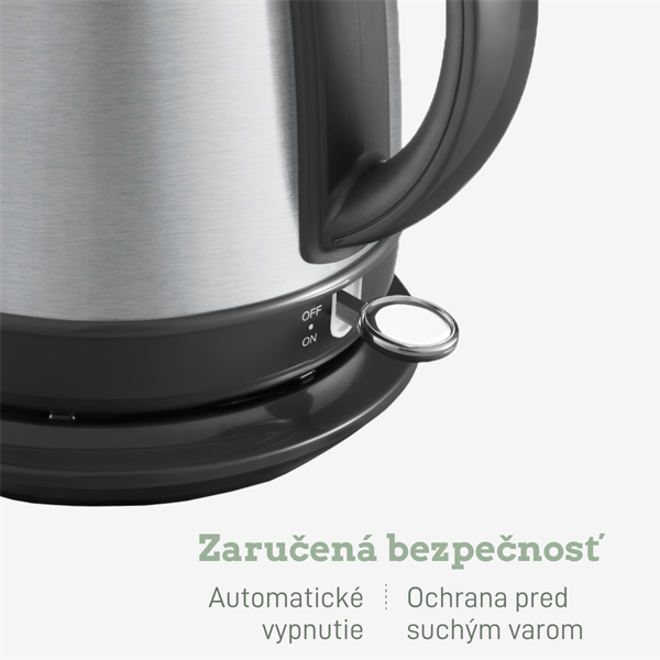 BUYDEEM Varná kanvica, model K640, farba nerezová oceľ, EU 