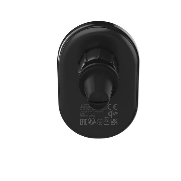 Canyon On Grip 105, bezdrôtová autonabíjačka, magnetické uchytenie mobilu, 15W, 1x USB-C 20W. čierna 