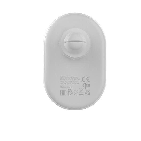 Canyon On Grip 105, bezdrôtová autonabíjačka, magnetické uchytenie mobilu, 15W, 1x USB-C 20W. biela 