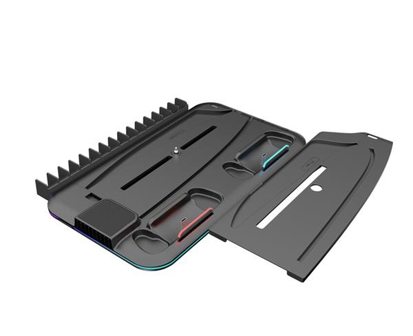 Canyon CS-51, multifiukčný stojan pre PS5 Slim, s chladením, nabíjanie 2 x gamepad, čierny 