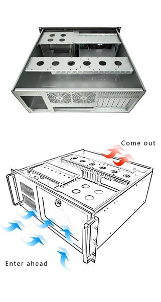 1stCOOL IPC-4U-450 Rackmount 19" IPC 4U/485mm case, čierna 