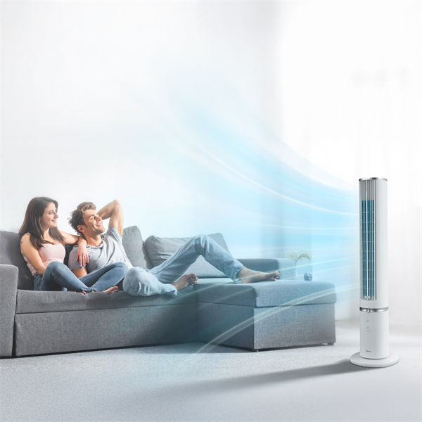MIDEA Aroma Smart ventilátor MFZ402R0BPW, odnim. DO, teplotný senzor, 4 rýchlostí, 7h progr. časovač, 
