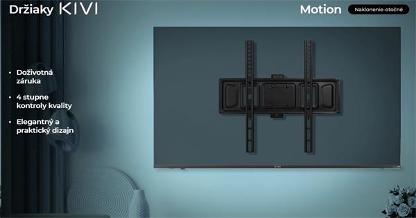 KIVI TV otočný držiak, dve ramená, VESA 100-400 , 32 - 55", čierny 