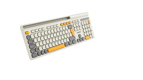 Canyon HKB-W03 bezdrôtová klávesnica 2.4GHz, plnohodnotná veľkosť, 105 kláv., 11 multim,, 1x AAA bat, SK/CZ, šedá 