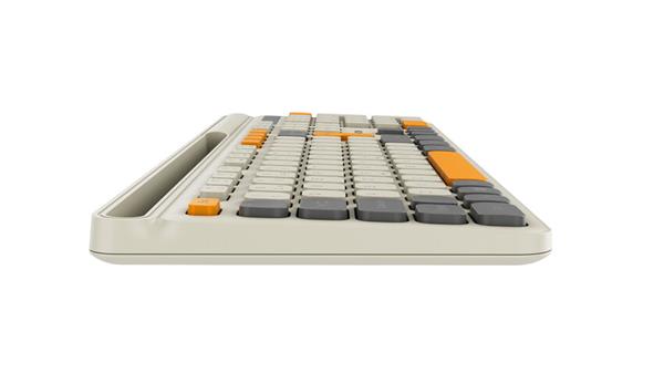Canyon HKB-W03 bezdrôtová klávesnica 2.4GHz, plnohodnotná veľkosť, 105 kláv., 11 multim,, 1x AAA bat, SK/CZ, šedá 