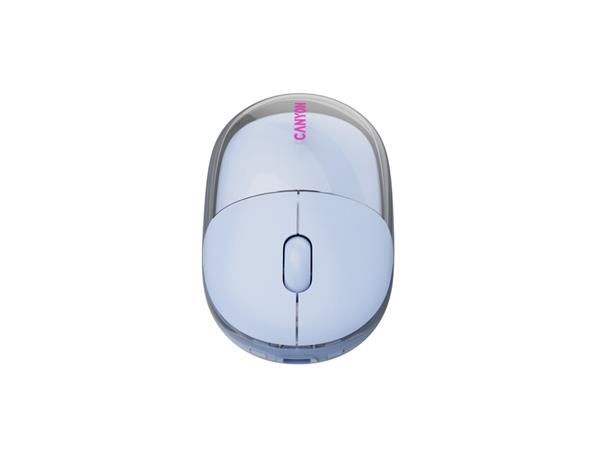 Canyon OnClick 24, 2v1 bezdrôtová optická myš Bluetooth / 2.4 GHz, 1.200 dpi, akumulátor 5.000 mAh, modrá 
