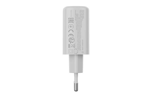 Canyon OnCharge 250, univerzálna nabíjačka do steny, 1x USB-C + 1x USB-A, PD 25W, biela 