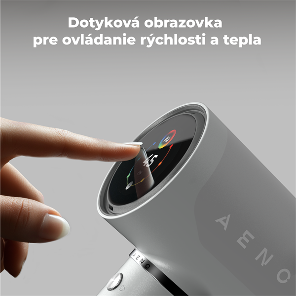 AENO AI ProDryer Fén HD5 biely, 100km/h, Hlasové ovl., ionizátor, AI, NTC, Gravity/Infra senzor, 67 dB, LED 