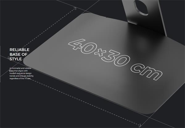 KIVI TV otočný stojan na stol, VESA max 400-400 , 32 - 55", čierny 