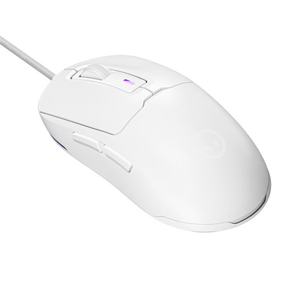 Lorgar MSA10, pokročilá herná myš, USB, 6 prog. tlačidiel, 12 000 dpi, podsvietenie RGB, biela 