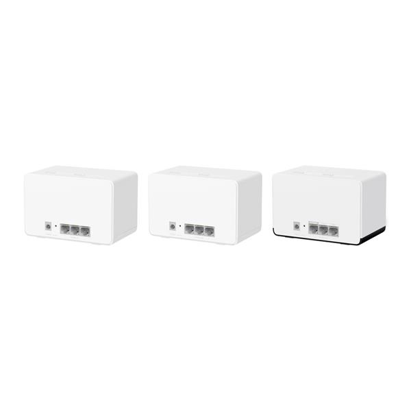 AX3000 Whole Home Mesh Wi-Fi 6 System 3-pack: 1×Halo H85X + 2×Halo H80X SPEED: 574 Mbps at 2.4 GHz + 2402 Mbps at 5 GHz  