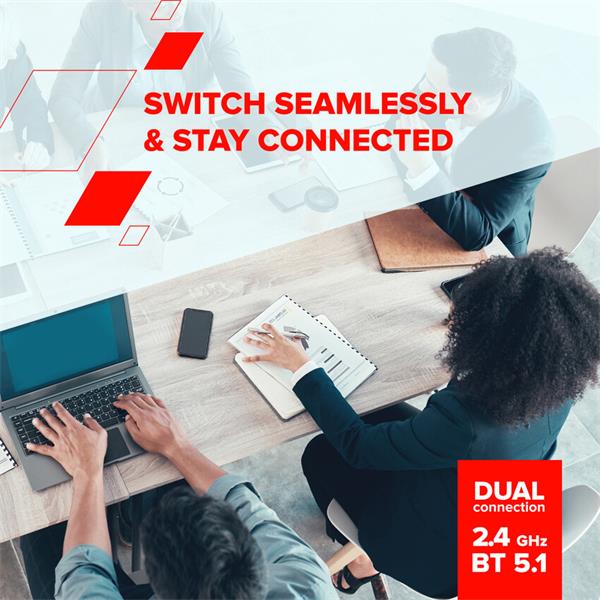 Canyon OnClick 24, 2v1 bezdrôtová optická myš Bluetooth / 2.4 GHz, 1.200 dpi, akumulátor 5.000 mAh, modrá 
