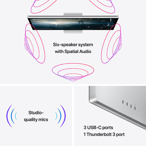 Apple Studio Display - Štandardné sklo - Montážny adaptér VESA (bez stojana) 