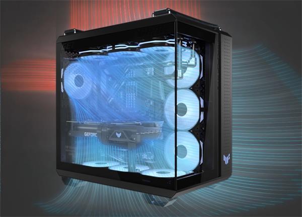 ASUS TUF GAMING GT502 HORIZON TG ARGB BLACK 4x ARGB LED fan, ATX, čierna 
