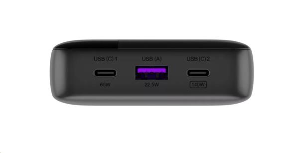 Canyon OnPower 240, Powerbank, 25.000 mAh, 140W ultra rýchla, displej, in: USB-C, out: USB-A, QC3.0/USB-C, PD 3.1, 